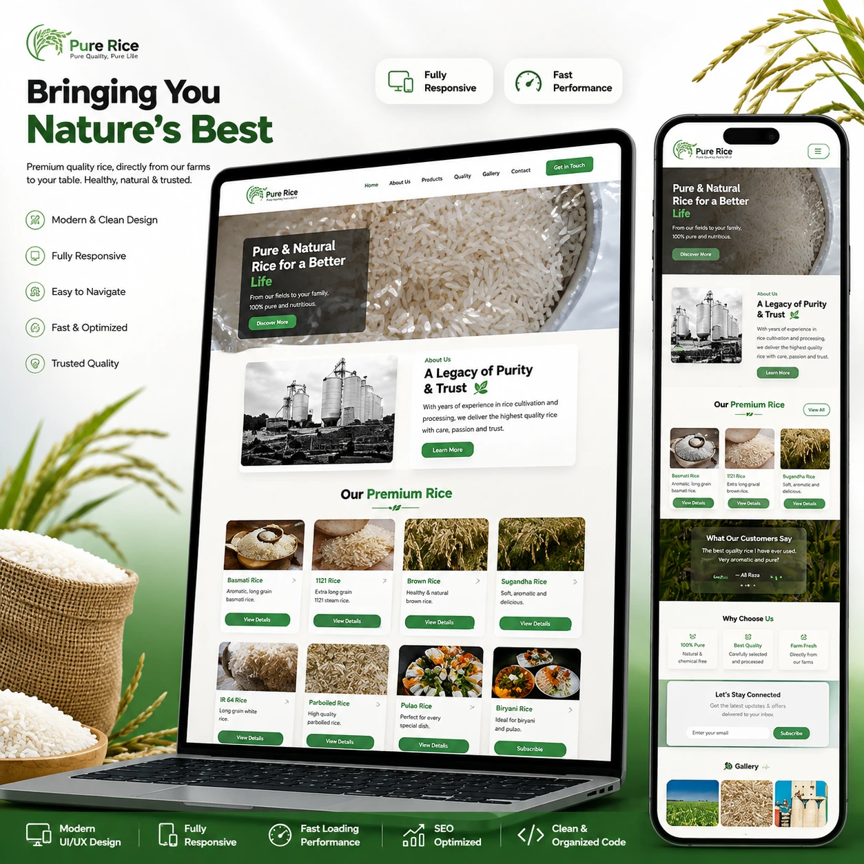 Haji Waisan Khan Rice website screenshot